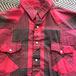 Wrangler men’s plaid cowboy shirt
